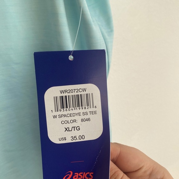 ASICS women’s XL a space dye athletic tee NWT - Picture 2 of 4